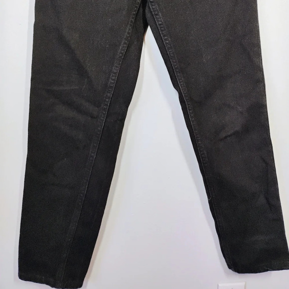 Vintage Levi's Orange Tab Relaxed Fit Tapered Leg Black Denim Jeans Size Small - Picture 6 of 12